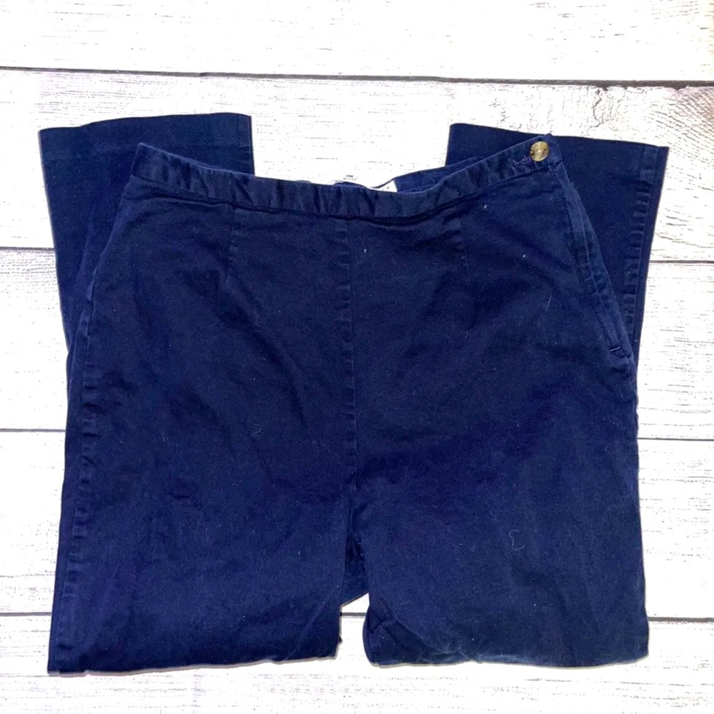 Tommy Hilfiger Golf Women’s Sz 8 Chino Pants Side Zip Button Stretch 27x24 Crop